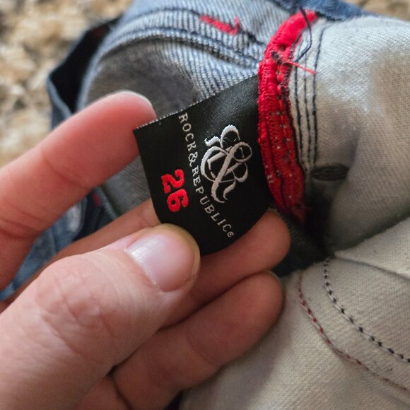 Rock & Republic Kasandra Bootcut Jeans Dark Wash Denim Size 26 EUC - Picture 4 of 5